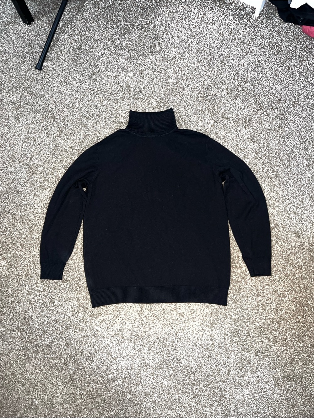 Elegant Vintage OG Black Turtleneck Sweatshirt